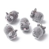 Animal Flocking Resin Pendants RESI-A049-03F-1