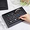 7-Slot Wooded with PU leather Ring Display Stands RDIS-WH0019-01-3