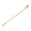 304 Stainless Steel Chain Extender with Oval Charms Ion Plating(IP) X-STAS-G383-07G-1