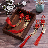 4Pcs Polyester Tassel & Chinese Knot Pendant HJEW-UN0001-31-2