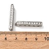 Brass Micro Pave Clear Cubic Zirconia Twister Clasps KK-K422-16P-3
