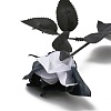 Plastic & Iron Artificial Gothic Rose Flower Stem with Black Leaves PL-CBAC0DE-01-3