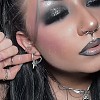 Alloy Hoop Earrings for Women WG4133B-01-1