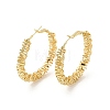 Brass Wire Wrapped Hoop Earrings for Women EJEW-C056-02G-1