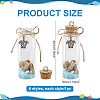 6Pcs 6 Styles Ocean Theme Column Glass Wishing Bottle Big Pendants AJEW-ME00013-2