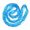 Transparent Frosted Glass Beads Strands FGLA-S001-01-2