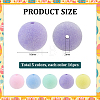 80Pcs 5 Colors Flocking Acrylic Beads MACR-PH0002-15-2