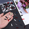 100Pcs 5 Colors Baking Paint Transparent Glass Pendants FIND-SC0023-47B-3