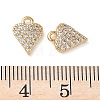 Valentine's Day Brass Micro Pave Clear Cubic Zirconia Charms KK-D261-06G-3
