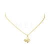 Brass Micro Pave Cubic Zirconia Pendant Necklaces NJEW-JN06458-3