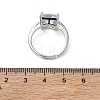 Brass & Clear Cubic Zirconia Finger Rings CU-CBA7E55-13P-5
