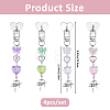 4Pcs Heart Acrylic Pendant Decorations HJEW-FH00282-2