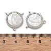Brass Micro Pave Clear Cubic Zirconia Chandelier Component Links CU-CBA5585-03P-04-3