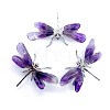 Natural Amethyst Crystal Dragonfly Figurines PW-WG22635-01-1