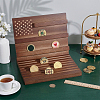 Wooden Commemorative Coin Organizer Slotted Display Stands ODIS-WH0086-228A-4