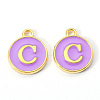 Golden Plated Alloy Enamel Charms LS-ENAM-S118-10C-1