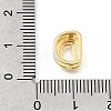 Brass Micro Pave Clear Cubic Zirconia Initial Spacer Bars KK-E802-34G-D-3