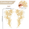 Gorgecraft 2Pcs 3D Flower Polyester Embroidery Lace Ornament Accessories PATC-GF0001-34-2