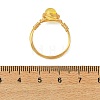 Copper Wired Natural Amber Finger Rings for Women RJEW-JR01052-03-5