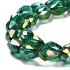 Electroplate Glass Beads Strands EGLA-D015-15x10mm-26-3