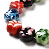 Handmade Printed Porcelain Beads X1-PORC-F005-02-6