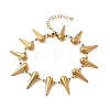 304 Stainless Steel Spike Link Chain Bracelets for Women BJEW-G778-01G-4