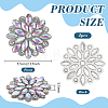 4Pcs Glass Rhinestone Flower Wedding Dress Accessories STIC-FG0001-11C-2