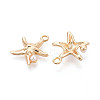 Rack Plating Alloy & Imitation Pearl Pendants ENAM-T024-04G-2