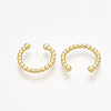 Brass Cuff Earrings X-EJEW-S201-185-2