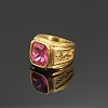 304 Stainless Steel with Cubic Zirconia Dragon Pattern Finger Rings for Men FS-WGD623F-31-1