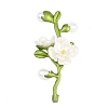 Electroplate Yulan Magnolia Shape Alloy Lapel Pins for Backpack Clothes JEWB-B037-01D-3