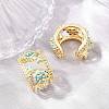 Brass Micro Pave Cubic Zirconia Cuff Earrings KK-CBA960E-24G-2
