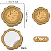 CRASPIRE 100Pcs Adhesive Wax Seal Stickers DIY-CP0009-47A-2