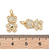 SHEGRACE Brass Micro Pave Clear Cubic Zirconia Pendants XGRQ3P579-633G-3