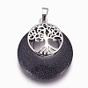 Synthetic Blue Goldstone Pendants G-F573-C02-2