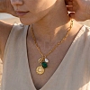 304 Stainless Steel & Resin & Plastic Pearl Pendant Necklaces WG9698C-01-5