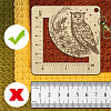 Wooden Square Frame Crochet Ruler DIY-WH0536-007-3