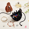 2Pcs 2 Colors Leather Jewelry Drawstring Storage Bags DIY-AN0001-32-7
