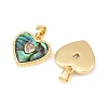 Brass Pave Cubic Zirconia Pendants KK-Z140-24G-2