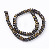 Natural Gemstone Tiger Eye Stone Rondelle Beads Strands G-S105-8mm-20-2