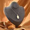 Clear Cubic Zirconia Locket Necklaces NJEW-A036-01B-1