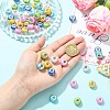 60Pcs 6 Colors Opaque Resin Rondelle European Beads RESI-YW0006-43-4