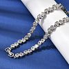 Brass Micro Pave Cubic Zirconia Geometric Tennis Necklaces NJEW-C121-02A-P-1