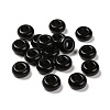 Natural Black Obsidian European Beads X-G-G740-14x8mm-34-1