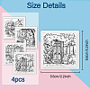 4Pcs 4 Styles PVC Stamp DIY-WH0487-0006-6