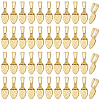 200Pcs Alloy Glue-on Flat Pad Bails FIND-SP0001-83G-1