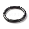 Opaque Chunky Acrylic Curved Tube Beads Stretch Bracelets Set for Women BJEW-JB07320-3