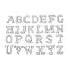 26Pcs ABS Plastic Imitation Pearl & Rhinestone & Cloth Letter Cabochons PATC-T001-01A-1