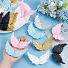 24Pcs 6 Colors Plastic Angel Wings Ornament DIY-AR0002-99A-3