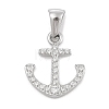 304 Stainless Steel Micro Pave Cubic Zirconia Pendants STAS-D112-03P-09-1